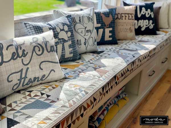 Lisa Bongean Pillows Quilt Bench