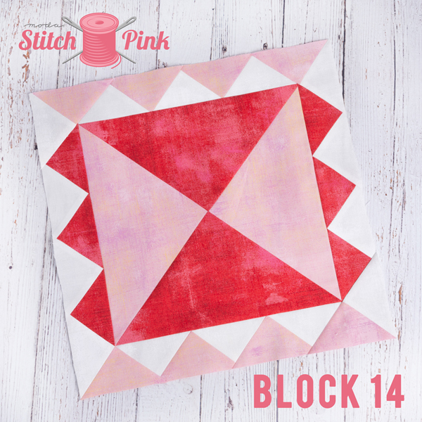 Stitch Pink Block 14 Along Comes Mary