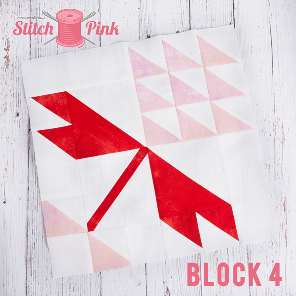 Stitch Pink Block 4 Flower Power