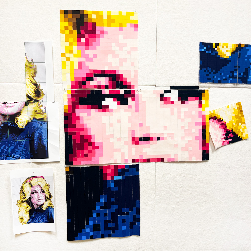 Dolly Parton Pixel Quilt - Fabrics
