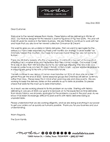 Letter from the Dunn Family