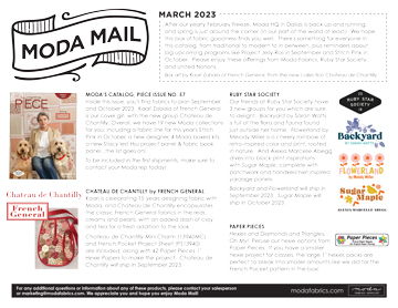 Moda Mail March 2023 - Contents Page