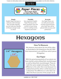 Paper Pieces Hexagons