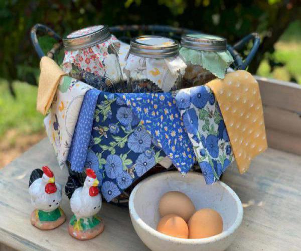 Jackie MacDonald basket and mason jars