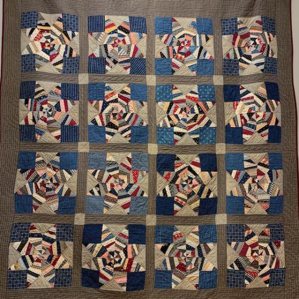 String-pieced star quilt IQM exhibition Roderick Kiracofe collection